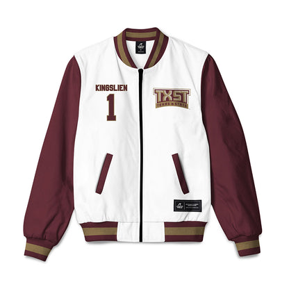 Texas State - NCAA Softball : Maddie Kingslien - Bomber Jacket-0