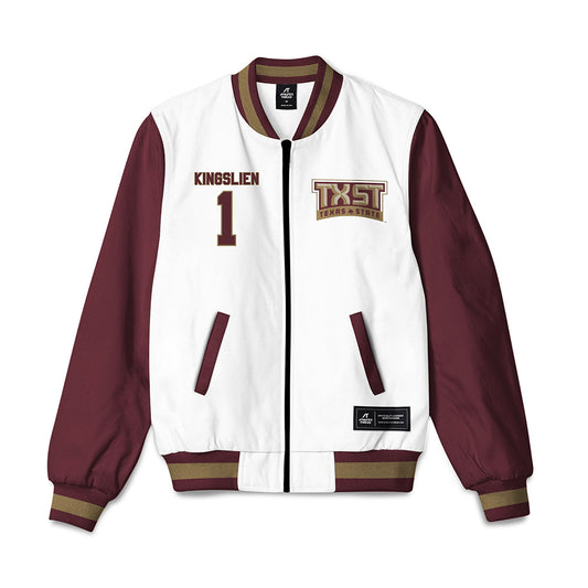 Texas State - NCAA Softball : Maddie Kingslien - Bomber Jacket-0