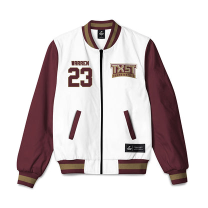 Texas State - NCAA Football : Willie Warren - Bomber Jacket-0