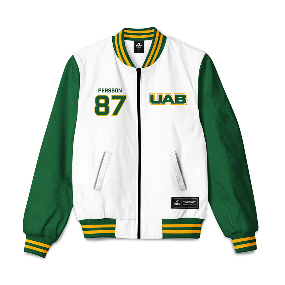 UAB - NCAA Football : Sean Persson - Bomber Jacket-0