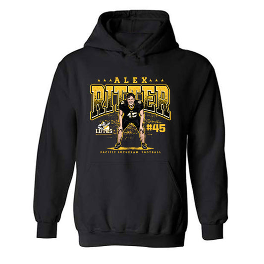PLU - NCAA Football : Alex Ritter - Hooded Sweatshirt Individual Caricature