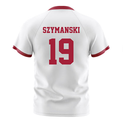 Arkansas - NCAA Women's Soccer : Paige Szymanski - White Soccer Jersey-1