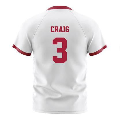 Arkansas - NCAA Women's Soccer : Nuria Craig - White Soccer Jersey-1