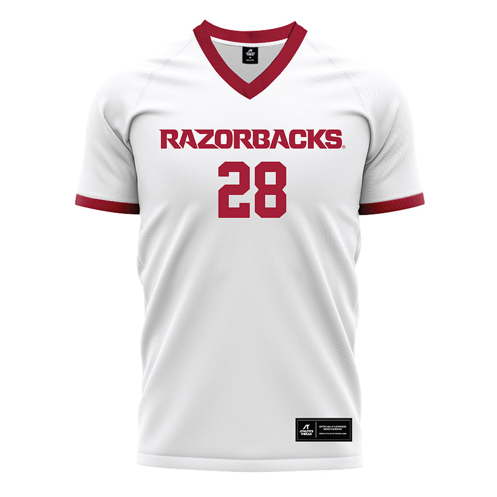 Arkansas - NCAA Women's Soccer : Kyndal Ewertz - White Soccer Jersey