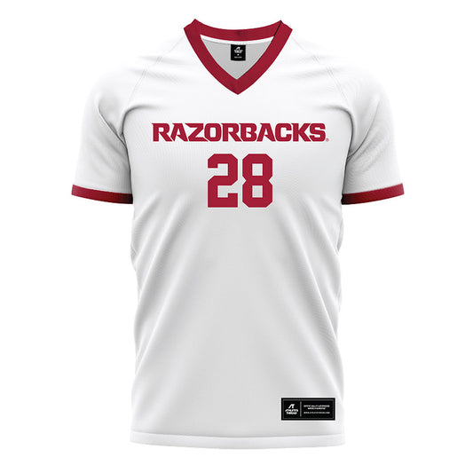Arkansas - NCAA Women's Soccer : Kyndal Ewertz - White Soccer Jersey