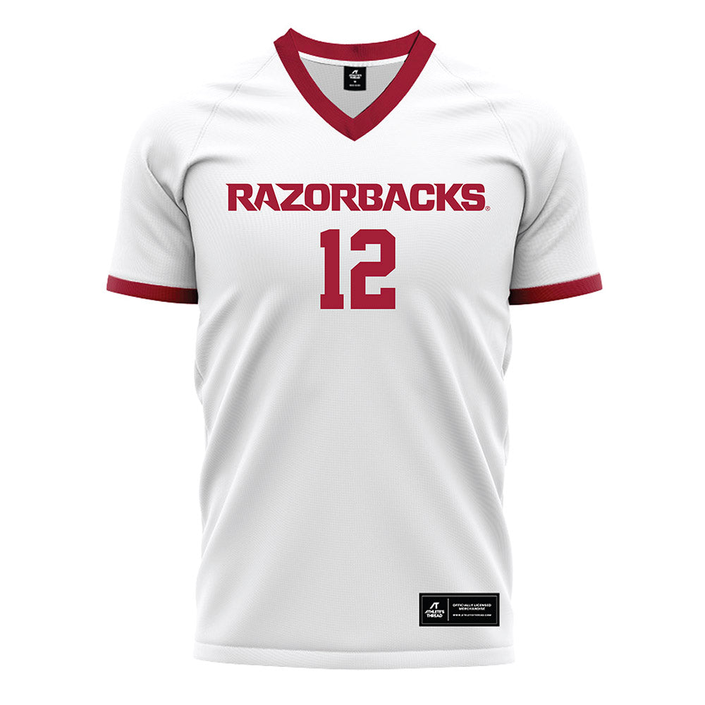 Arkansas - NCAA Women's Soccer : Vailana Tu'ua - White Soccer Jersey-0