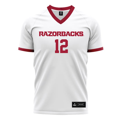 Arkansas - NCAA Women's Soccer : Vailana Tu'ua - White Soccer Jersey-0