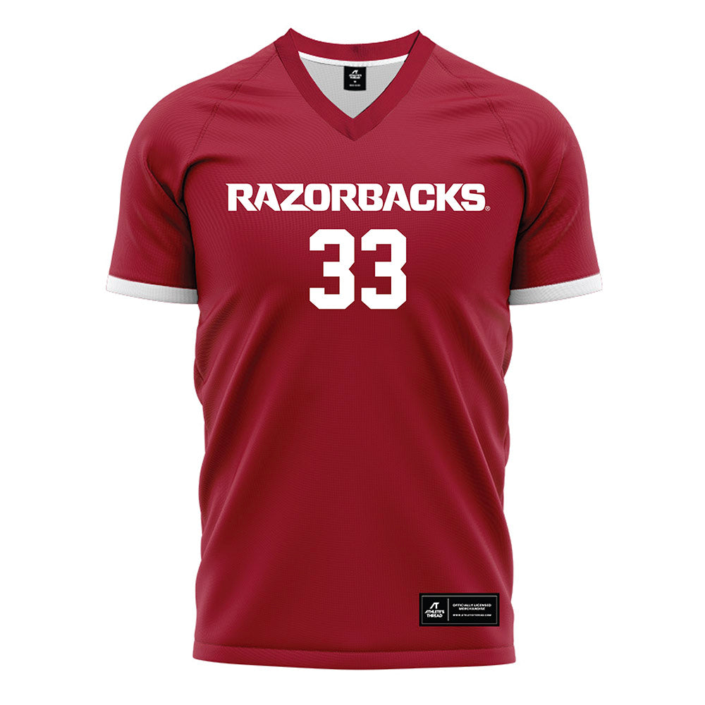 Arkansas - NCAA Women's Soccer : Madden McDonald - Cardinal Soccer Jersey-0