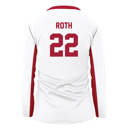 Arkansas - NCAA Women's Volleyball : Ava Roth - White Volleyball Jersey-1