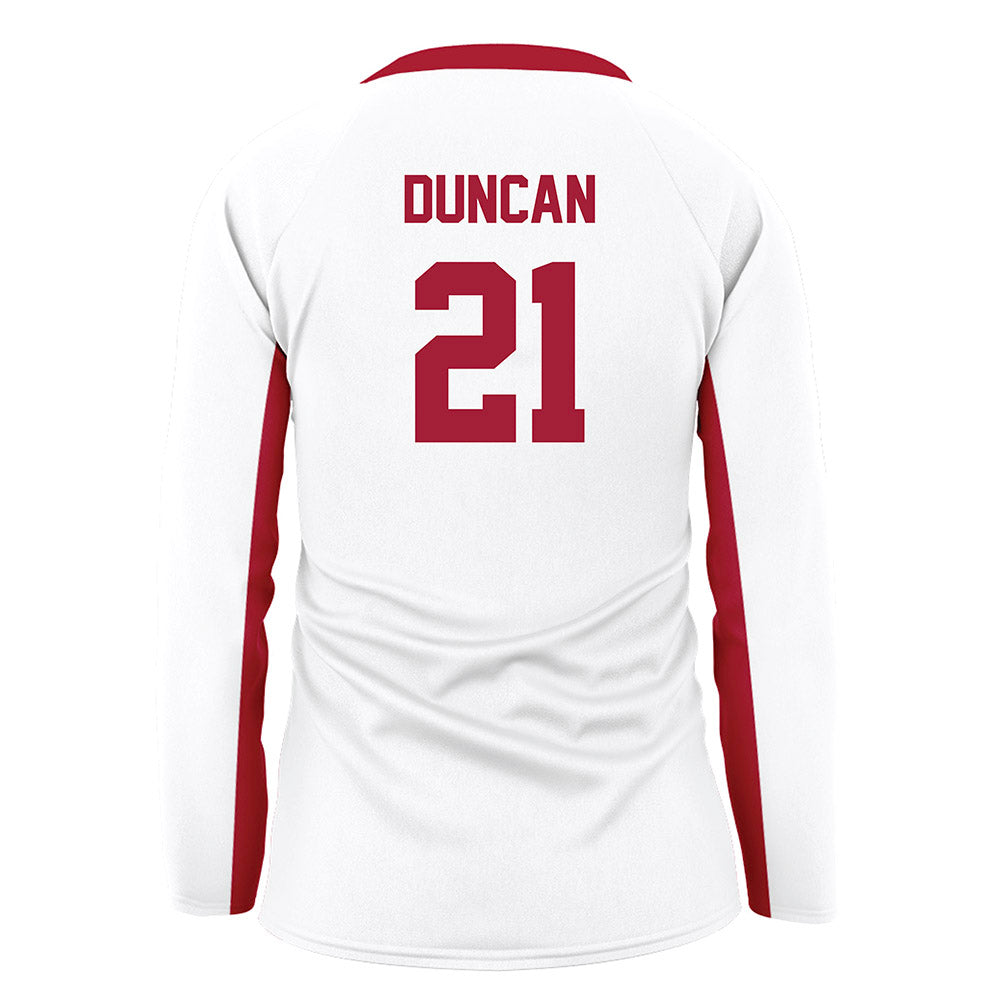 Arkansas - NCAA Women's Volleyball : Parker Duncan - White Volleyball Jersey-1