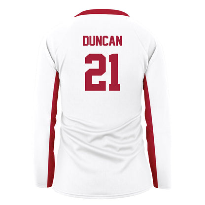 Arkansas - NCAA Women's Volleyball : Parker Duncan - White Volleyball Jersey-1