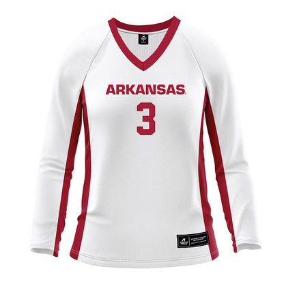 Arkansas - NCAA Women's Volleyball : Livia Niu - White Volleyball Jersey-0