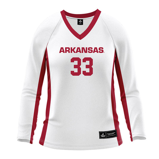 Arkansas - NCAA Women's Volleyball : Maggie McCarroll - White Volleyball Jersey-0
