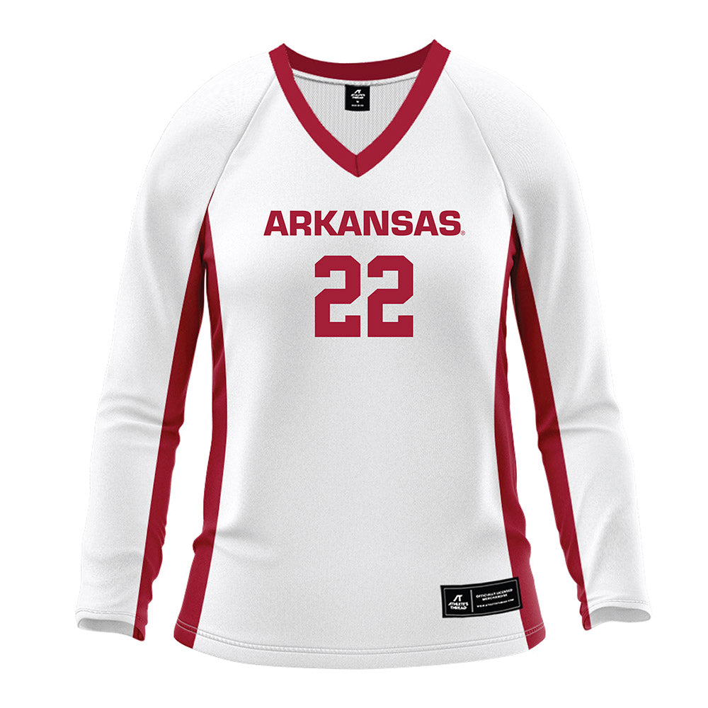 Arkansas - NCAA Women's Volleyball : Ava Roth - White Volleyball Jersey-0