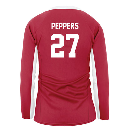 Arkansas - NCAA Women's Volleyball : Journey Peppers - Cardinal Red Volleyball Jersey-1