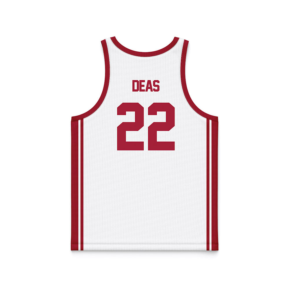 Arkansas - NCAA Women's Basketball : Bonnie Deas - White Basketball Jersey-1