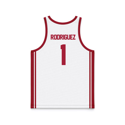 Arkansas - NCAA Women's Basketball : Maria Rodriguez - White Basketball Jersey-1