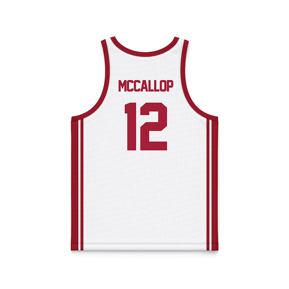 Arkansas - NCAA Women's Basketball : Grace McCallop - White Basketball Jersey-1