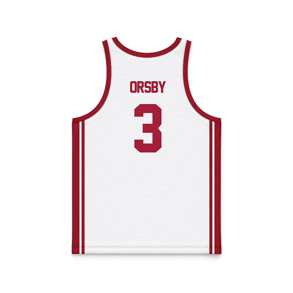 Arkansas - NCAA Women's Basketball : Allannah Orsby - White Basketball Jersey-1
