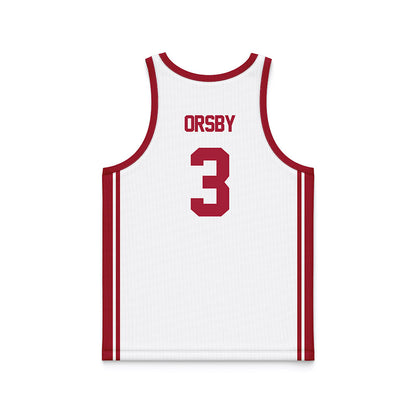 Arkansas - NCAA Women's Basketball : Allannah Orsby - White Basketball Jersey-1