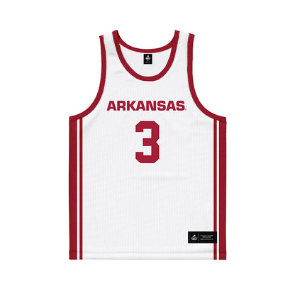 Arkansas - NCAA Women's Basketball : Allannah Orsby - White Basketball Jersey-0