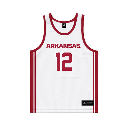 Arkansas - NCAA Women's Basketball : Grace McCallop - White Basketball Jersey-0