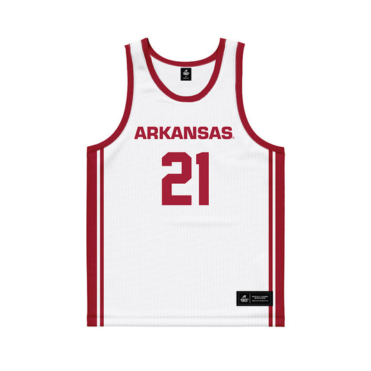 Arkansas - NCAA Women's Basketball : Ashlynn Chlarson - White Basketball Jersey-0
