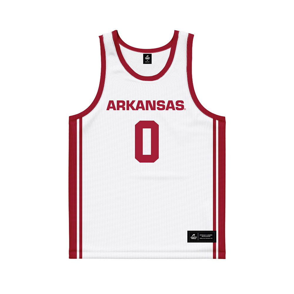 Arkansas - NCAA Women's Basketball : Beautiful Waheed - White Basketball Jersey-0