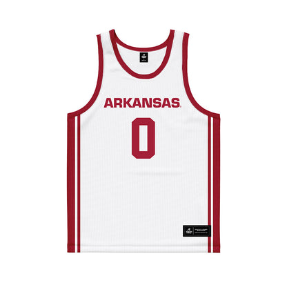Arkansas - NCAA Women's Basketball : Beautiful Waheed - White Basketball Jersey-0