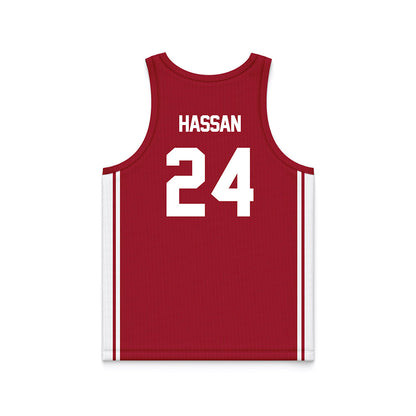 Arkansas - NCAA Women's Basketball : Aisha Hassan - Red Basketball Jersey-1