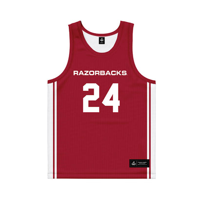 Arkansas - NCAA Women's Basketball : Aisha Hassan - Red Basketball Jersey-0