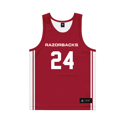 Arkansas - NCAA Women's Basketball : Aisha Hassan - Red Basketball Jersey-0