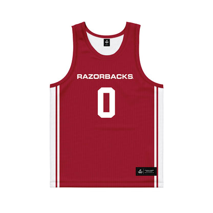 Arkansas - NCAA Women's Basketball : Beautiful Waheed - Red Basketball Jersey-0