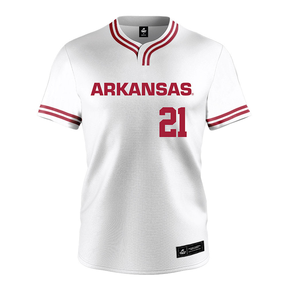 Arkansas - NCAA Softball : Ava Carter - White Jersey-0