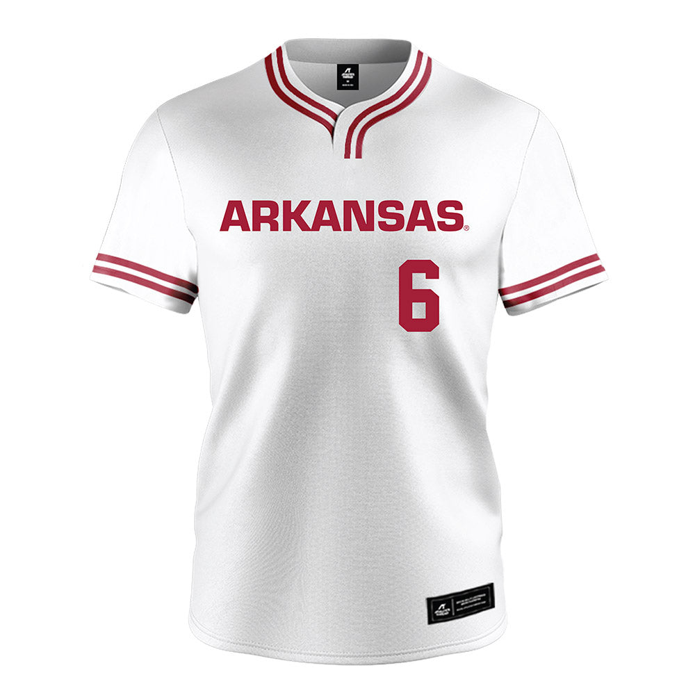 Arkansas - NCAA Softball : Ella McDowell - White Jersey-0