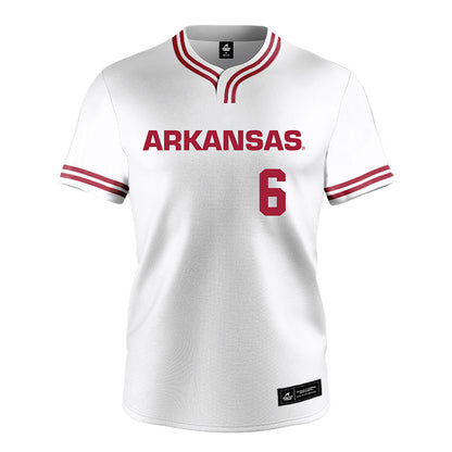 Arkansas - NCAA Softball : Ella McDowell - White Jersey-0