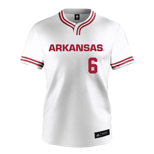 Arkansas - NCAA Softball : Ella McDowell - White Jersey-0