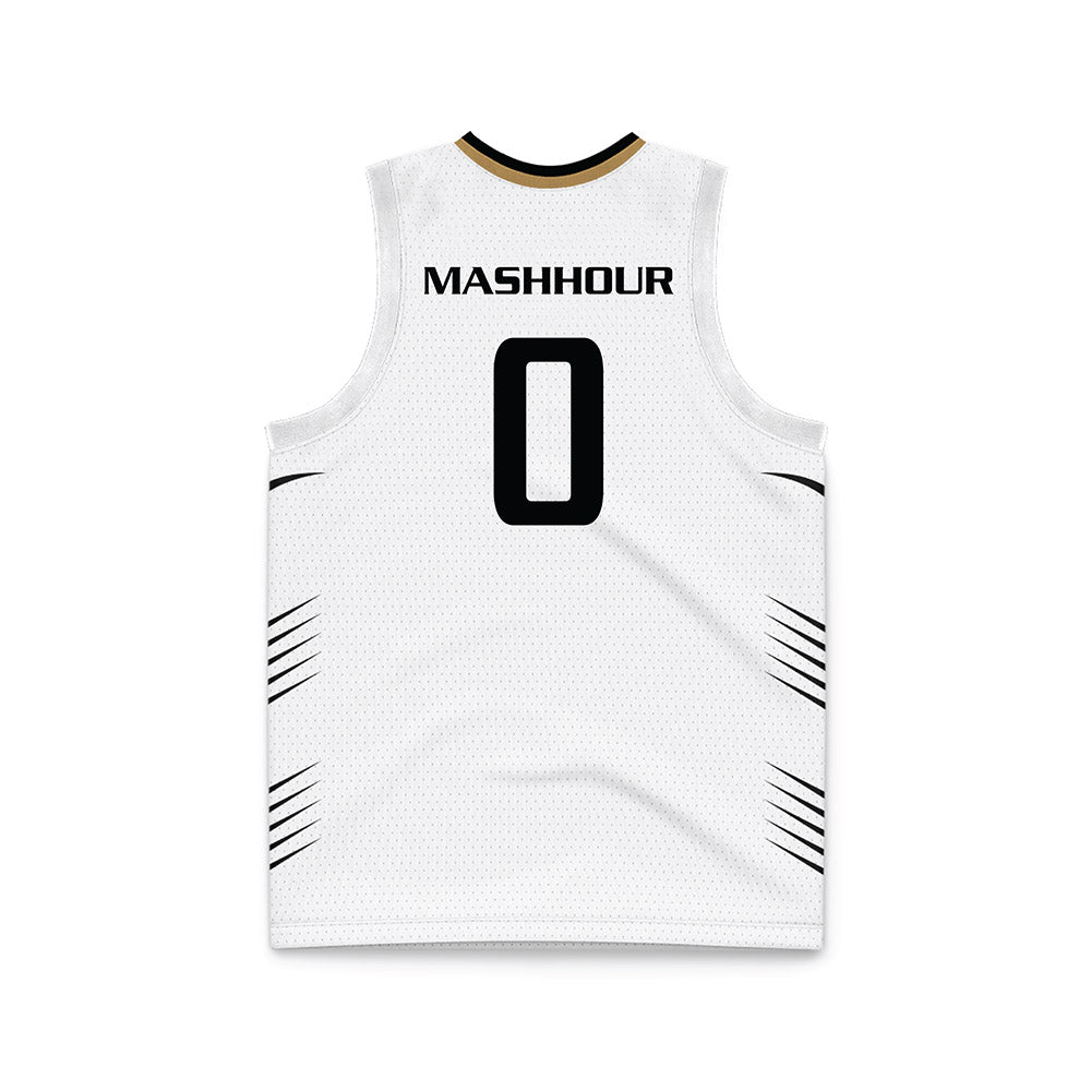Oakland - NCAA Men's Basketball : Nassim Mashhour - White Basketball Jersey-1