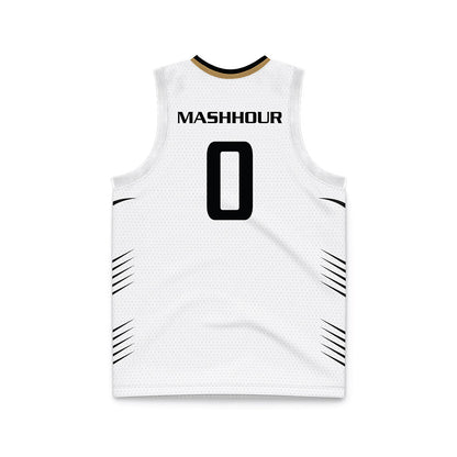 Oakland - NCAA Men's Basketball : Nassim Mashhour - White Basketball Jersey-1