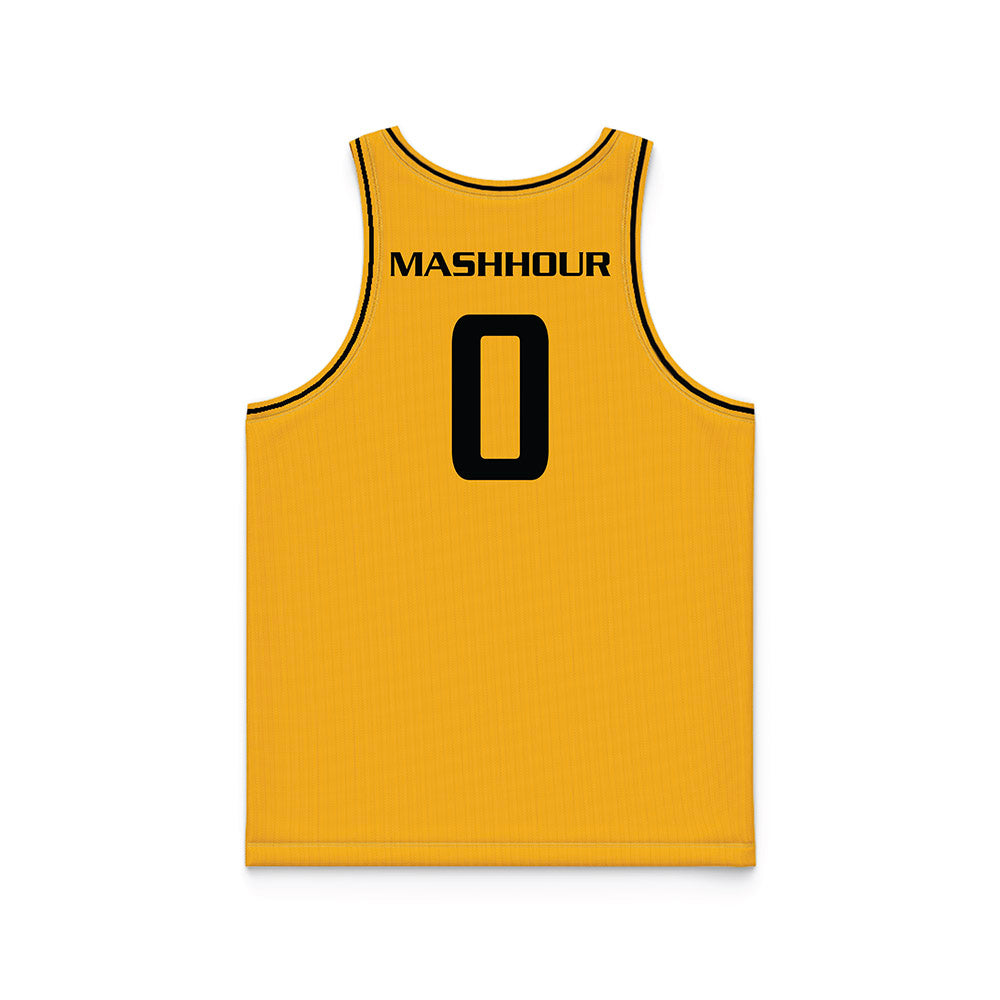 Oakland - NCAA Men's Basketball : Nassim Mashhour - Yellow Basketball Jersey-1