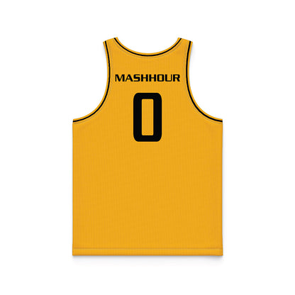 Oakland - NCAA Men's Basketball : Nassim Mashhour - Yellow Basketball Jersey-1