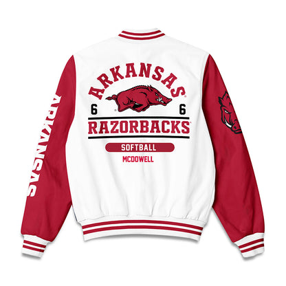 Arkansas - NCAA Softball : Ella McDowell - Bomber Jacket-1