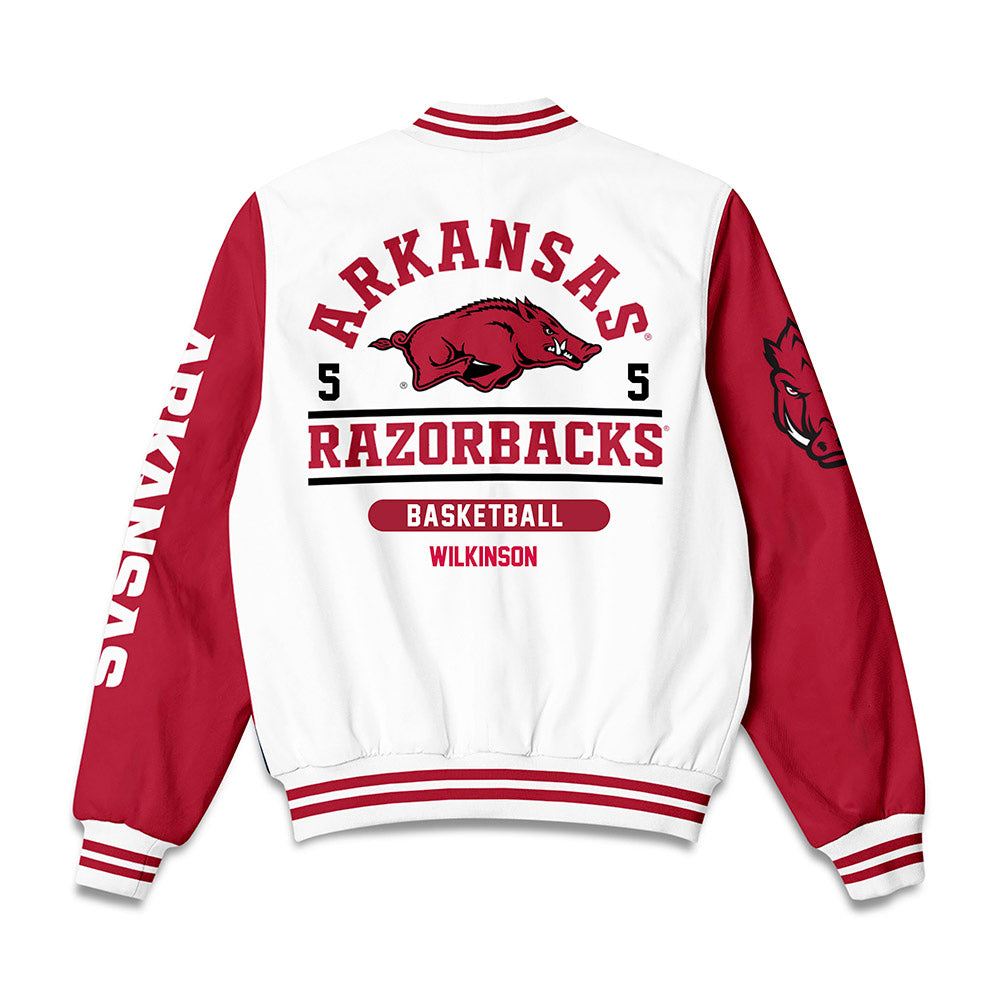 Arkansas - NCAA Men's Basketball : Jeremiah Wilkinson - Bomber Jacket-1