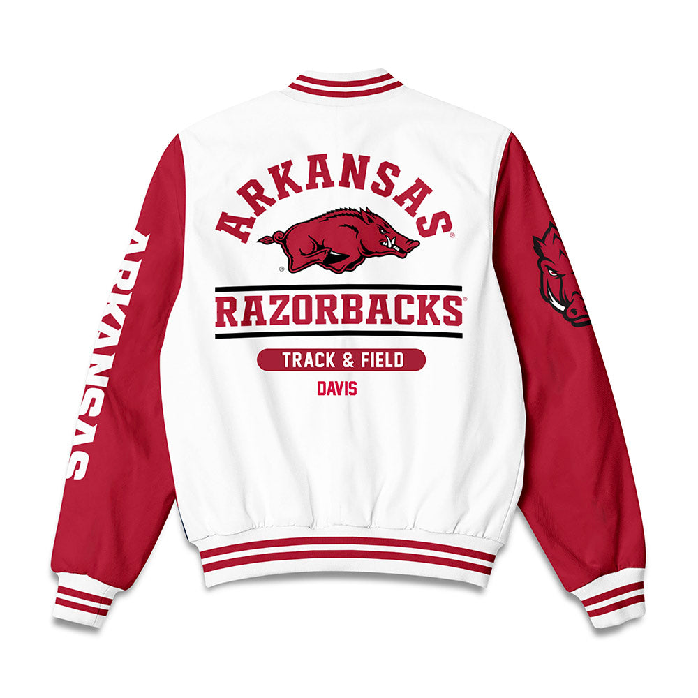 Arkansas - NCAA Women's Track & Field : Kayla Davis - Bomber Jacket-1
