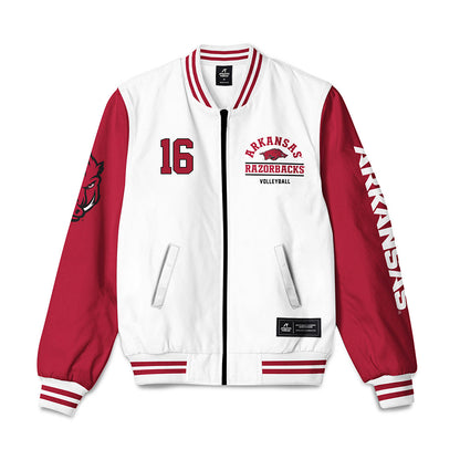 Arkansas - NCAA Women's Volleyball : Layla Smith - Bomber Jacket-0