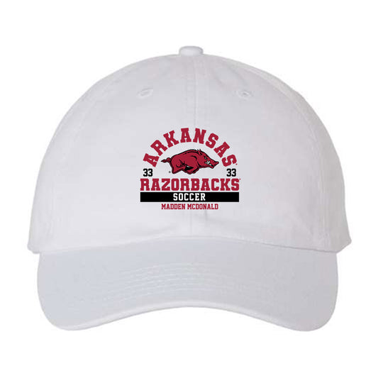 Arkansas - NCAA Women's Soccer : Madden McDonald - Dad Hat-0