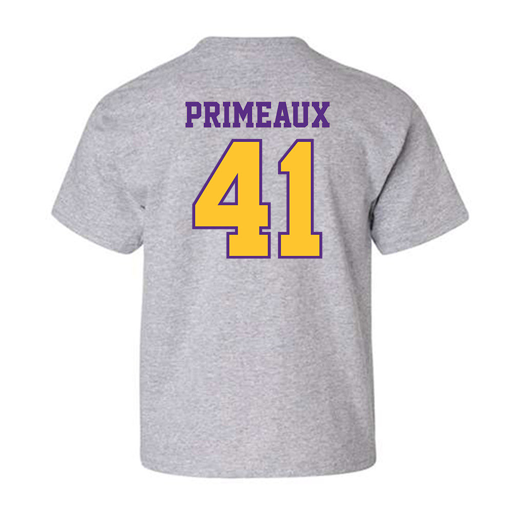 LSU - NCAA Baseball : DJ Primeaux - Classic Shersey Youth T-Shirt-1