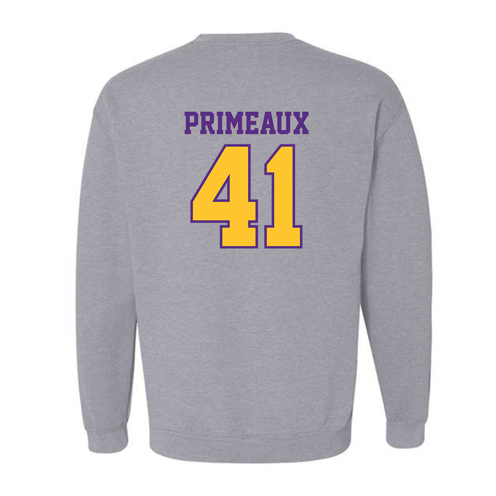 LSU - NCAA Baseball : DJ Primeaux - Classic Shersey Crewneck Sweatshirt-1