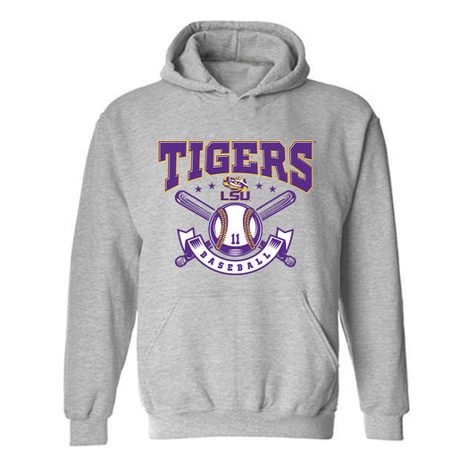 LSU - NCAA Baseball : Josh Pearson - Classic Shersey Hooded Sweatshirt-0