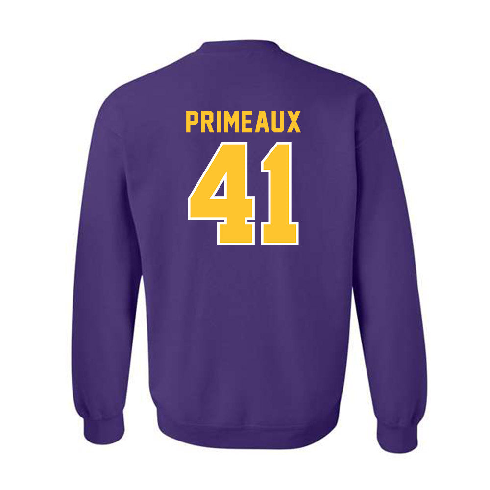 LSU - NCAA Baseball : DJ Primeaux - Classic Shersey Crewneck Sweatshirt-1